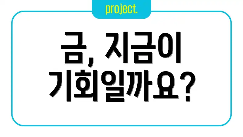 금, 지금이 기회일까요?