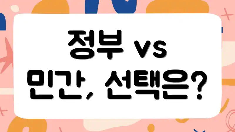 정부 vs 민간, 선택은?