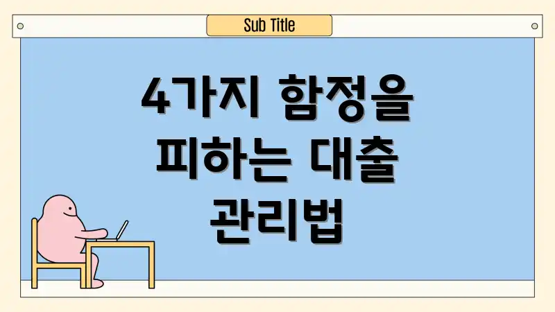 4가지 함정을 피하는 대출 관리법